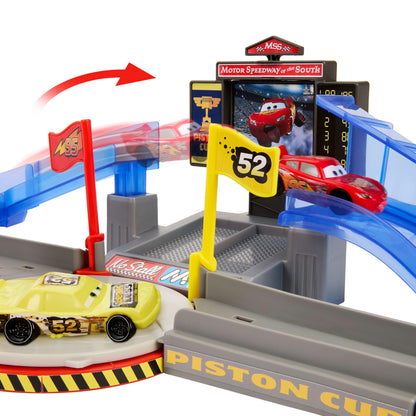 Mattel Disney Pixar Cars Piston Cup Stunting Speedway Playset with Lightning McQueen – 25 Pieces