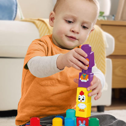 MEGA BLOKS First Builders Build & Match Animal Tractor – 30-Piece Set