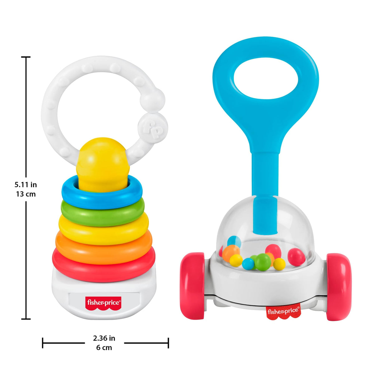 Fisher-Price Newborn Classics Sensory Activity Toys – 2-Pack