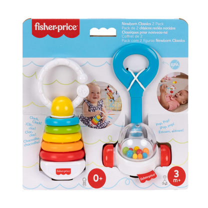 Fisher-Price Newborn Classics Sensory Activity Toys – 2-Pack