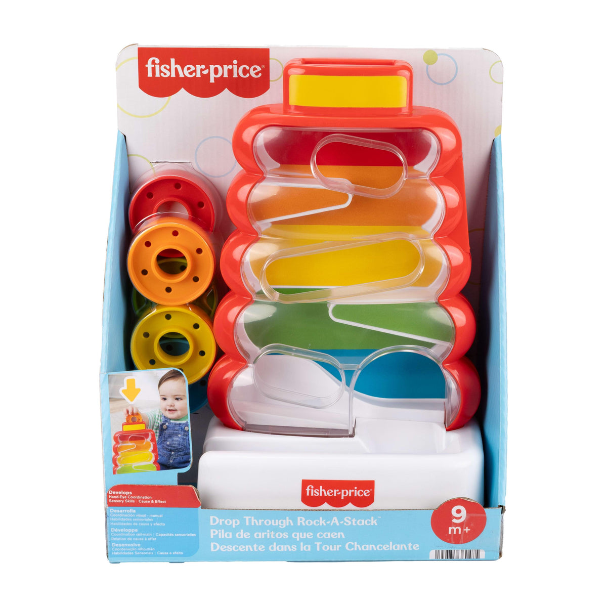 Fisher-Price Drop Through Rock-a-Stack Baby Activity Toy