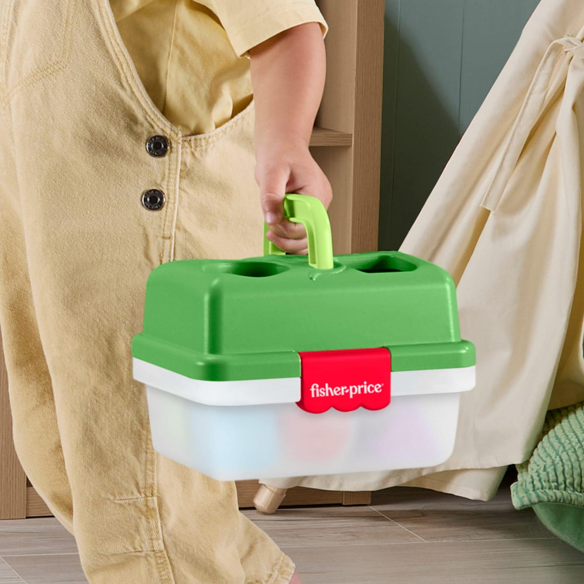 Fisher-Price Friendship Forest Sort & Store Tackle Box – 6 Shape Blocks & Fishing Net