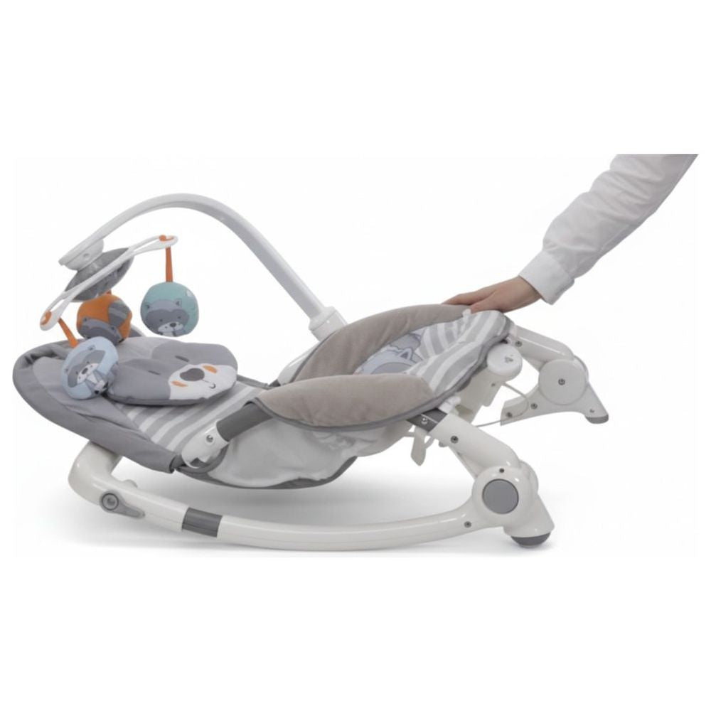 Konig Kids Baby Rocker With Music Light & Toys (Grey)