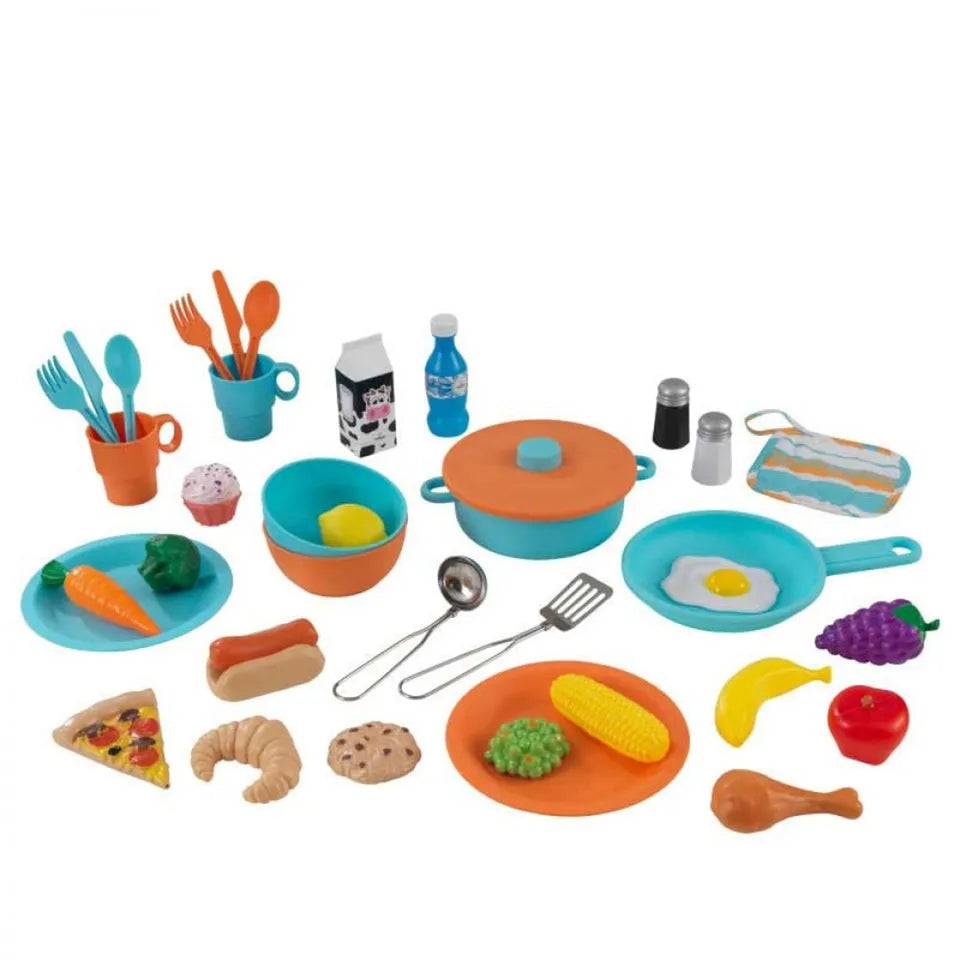 KidKraft - All Time Play Kitchen with Accessories - White - 38 Pieces.