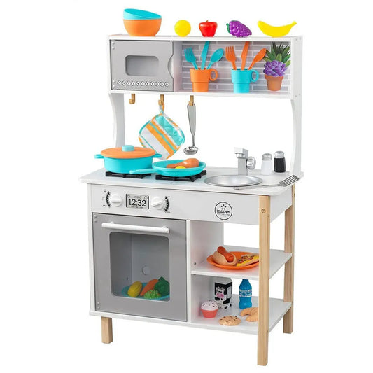 KidKraft - All Time Play Kitchen with Accessories - White - 38 Pieces.
