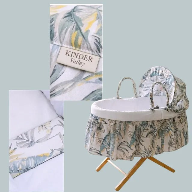 Kinder Valley Palm & Pine Moses Basket with Stand