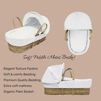 Kinder Valley Soft Bubble Moses Basket with Folding Stand