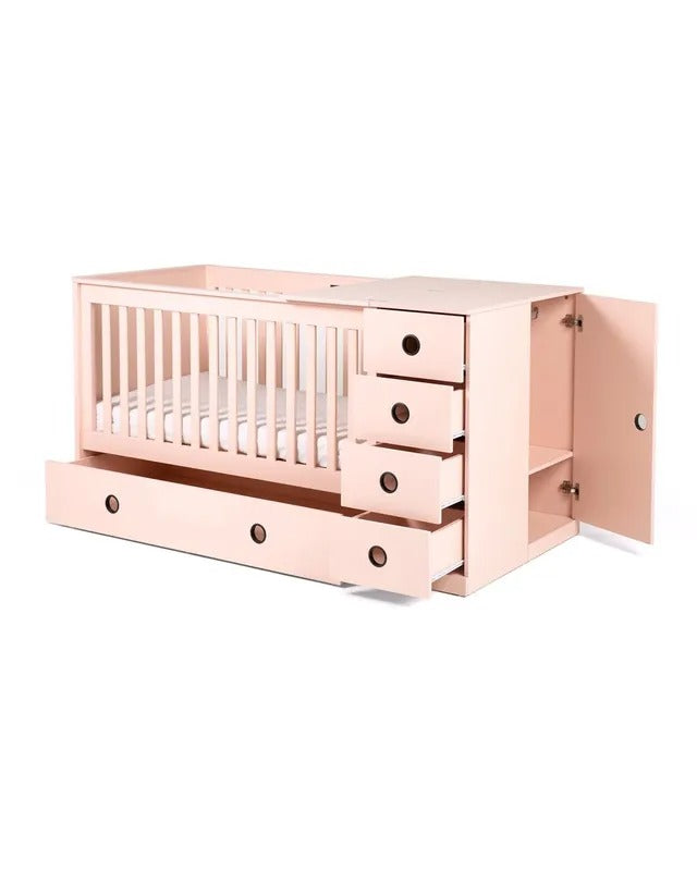 Kinder Valley Tudor Rose Ruby 4 In 1 Luxury Cot Bed (Pink)