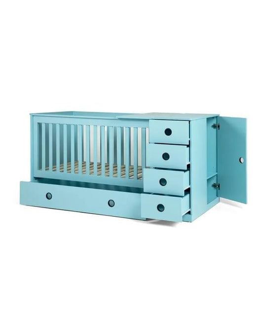 Kinder Valley Tudor Rose Ruby 4-in-1 Luxury Cotbed - Blue