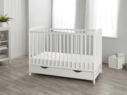 Kinder Valley Melbourne Cot with Drawer (White)