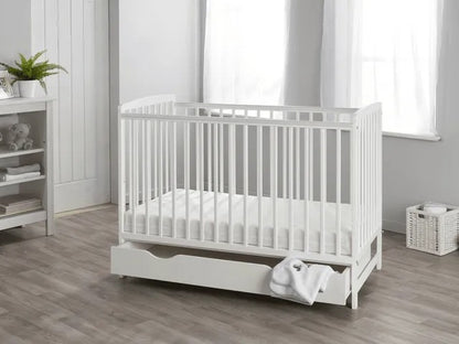 Kinder Valley Melbourne Cot with Drawer (White)
