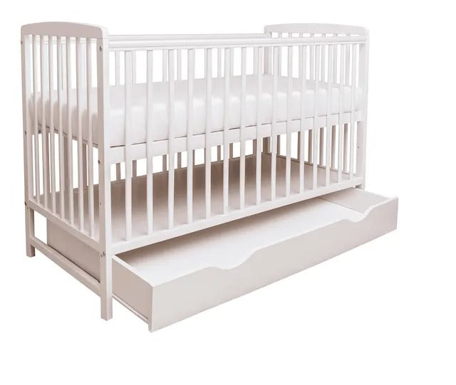 Kinder Valley Melbourne Cot with Drawer (White)