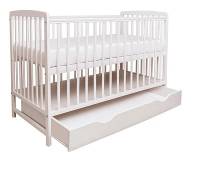 Kinder Valley Melbourne Cot with Drawer (White)