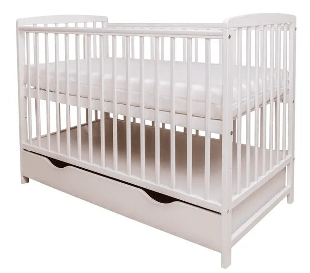 Kinder Valley Melbourne Cot with Drawer (White)
