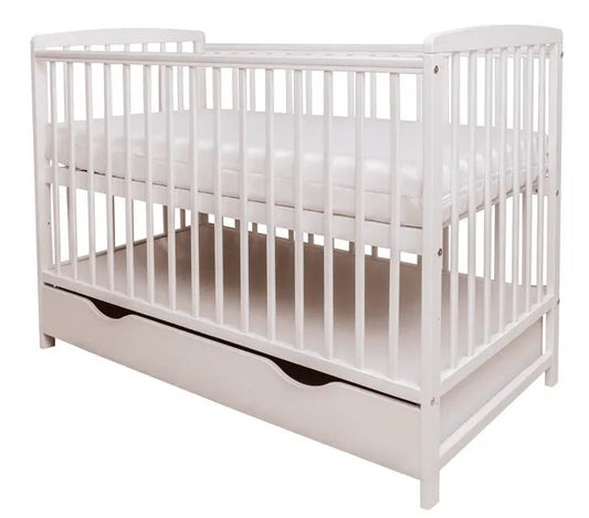 Kinder Valley Melbourne Cot with Drawer (White)