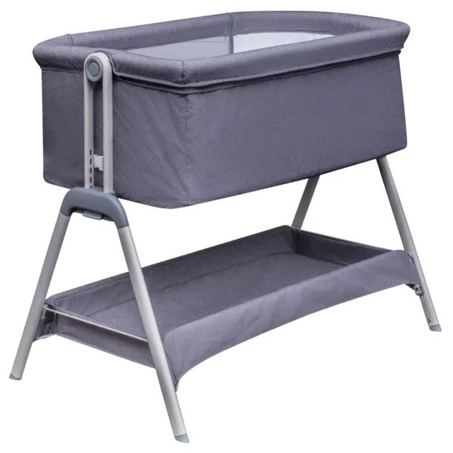 Kinder Valley Snoozie Bedside Crib Grey