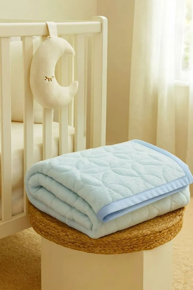 Kinder Valley Velour Baby Blanket (Blue)