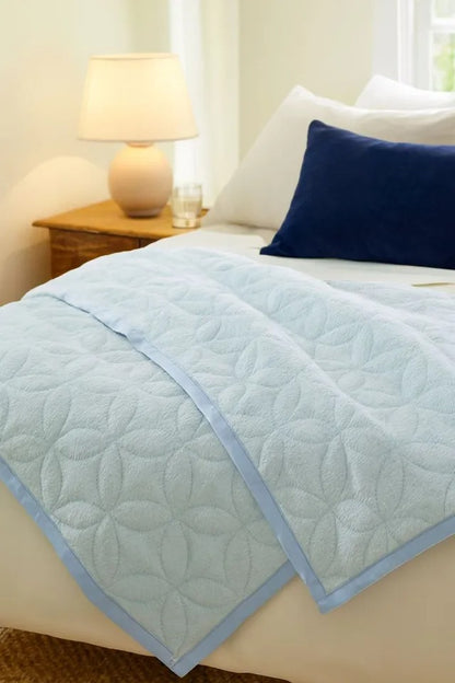 Kinder Valley Velour Baby Blanket (Blue)