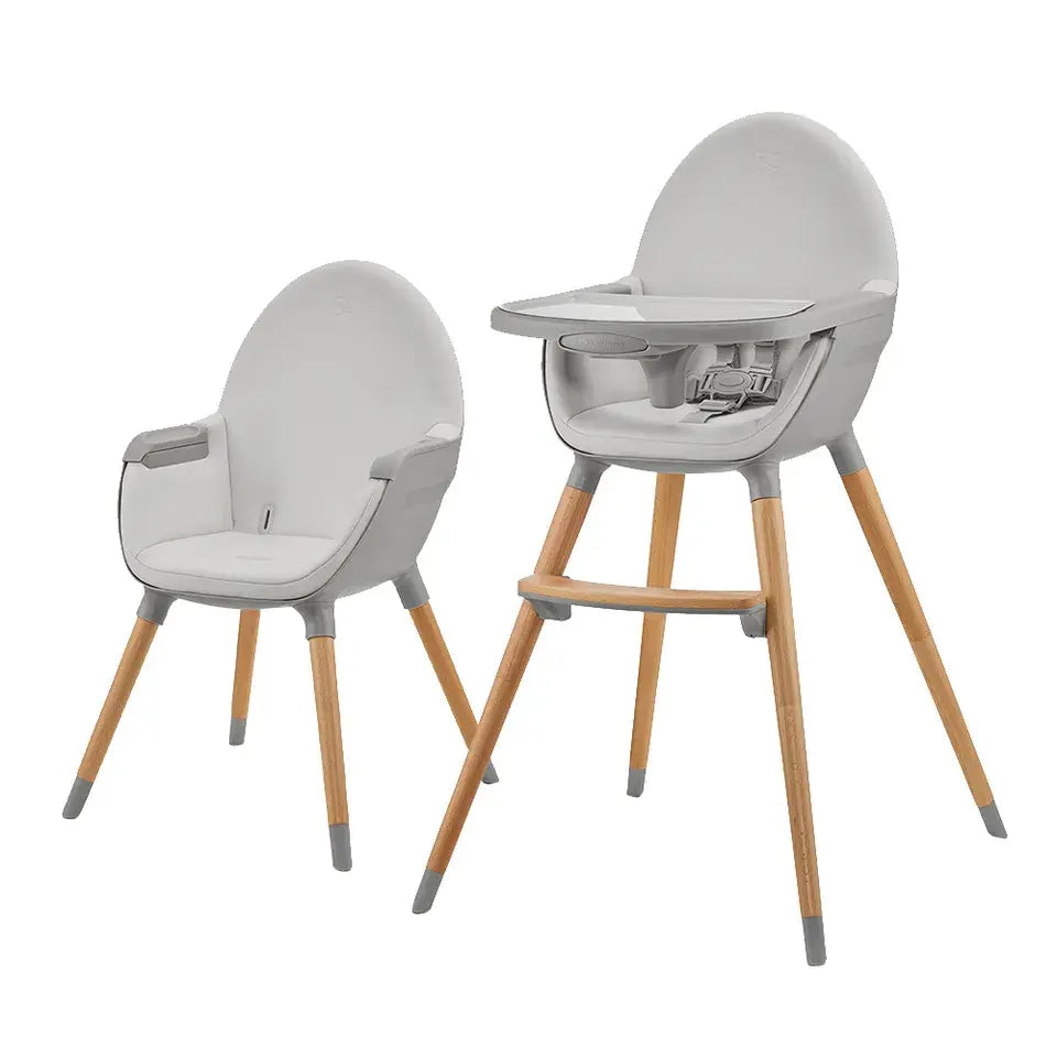 Kinderkraft FINI 2 2-in-1 Wooden High Chair – Grey