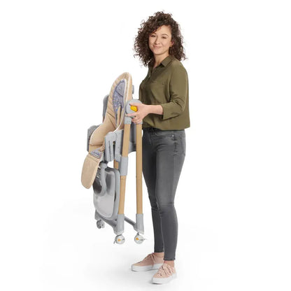 Kinderkraft LASTREE 2-in-1 Baby Bouncer & Feeding High Chair – Wood