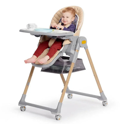 Kinderkraft LASTREE 2-in-1 Baby Bouncer & Feeding High Chair – Wood