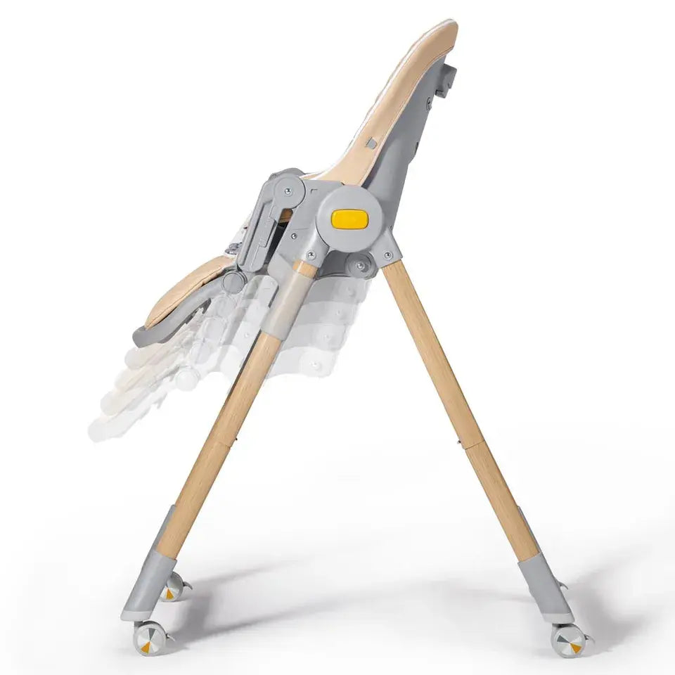 Kinderkraft LASTREE 2-in-1 Baby Bouncer & Feeding High Chair – Wood