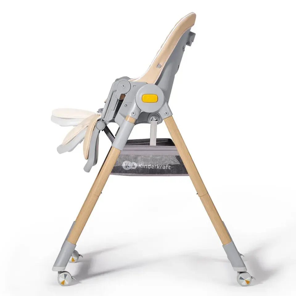 Kinderkraft LASTREE 2-in-1 Baby Bouncer & Feeding High Chair – Wood