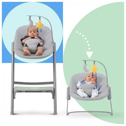 Kinderkraft LIVY 4-in-1 Highchair with Calmee Bouncer – Aster Pink