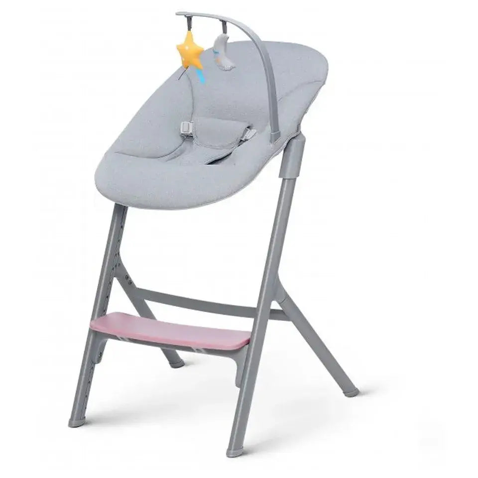 Kinderkraft LIVY 4-in-1 Highchair with Calmee Bouncer – Aster Pink