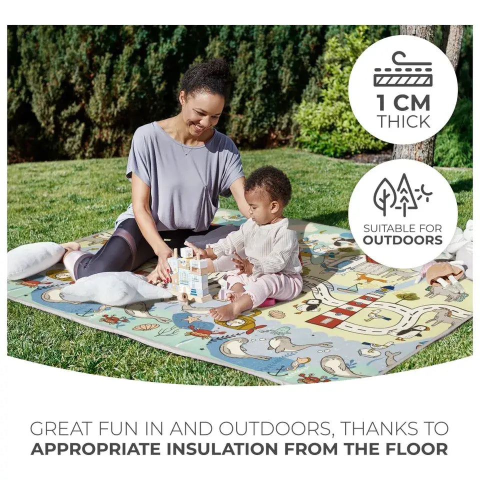 Kinderkraft Matty 2 Double-Sided Foldable Play Mat – 197 × 147 cm