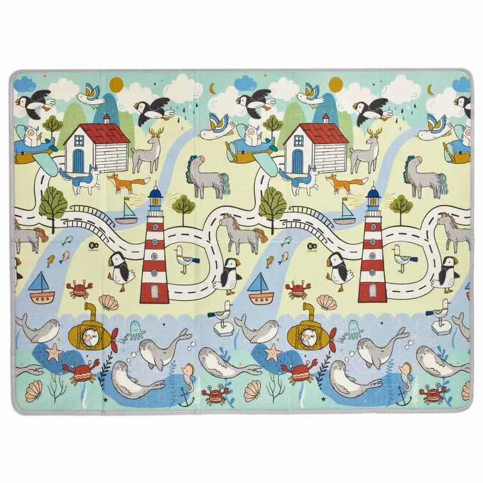 Kinderkraft Matty 2 Double-Sided Foldable Play Mat – 197 × 147 cm