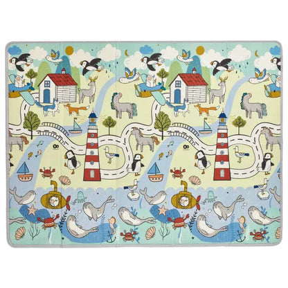 Kinderkraft Matty 2 Double-Sided Foldable Play Mat – 197 × 147 cm