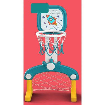 Little Angel Kids Slide, Swing, Basketball, And Football (Yellow)