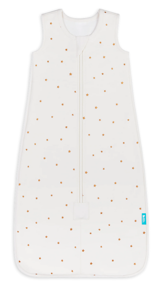 Love To Dream Sleep Bag Quilted Stretch Cotton (Twinkles Oatmeal, 12-24 Months)
