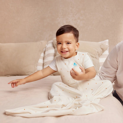 Love To Dream Sleep Bag Quilted Stretch Cotton (Twinkles Oatmeal, 12-24 Months)