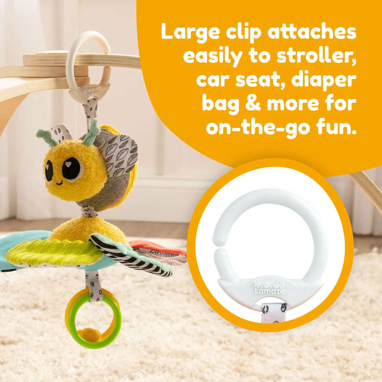 Lamaze Buzzy the Bee Clip & Go