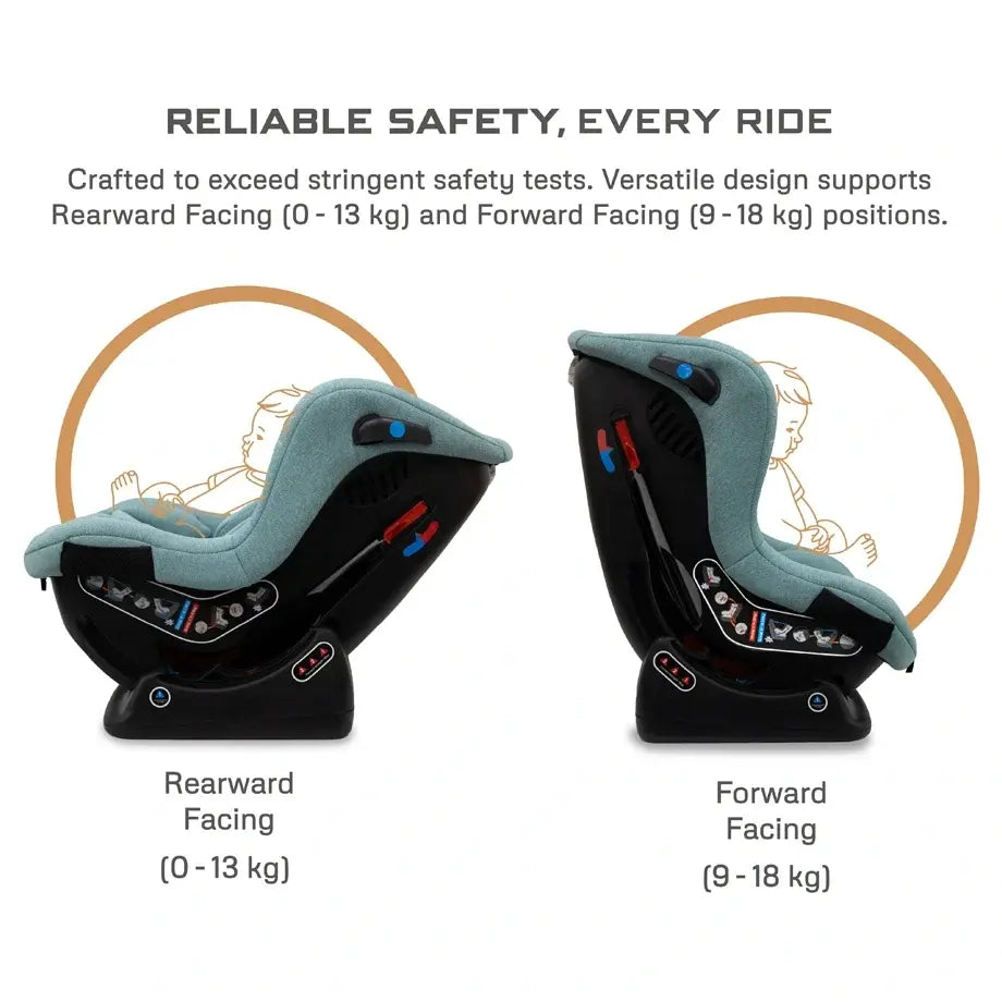 Neobreez NESTII 2-in-1 Convertible Baby Infant Car Seat – Green
