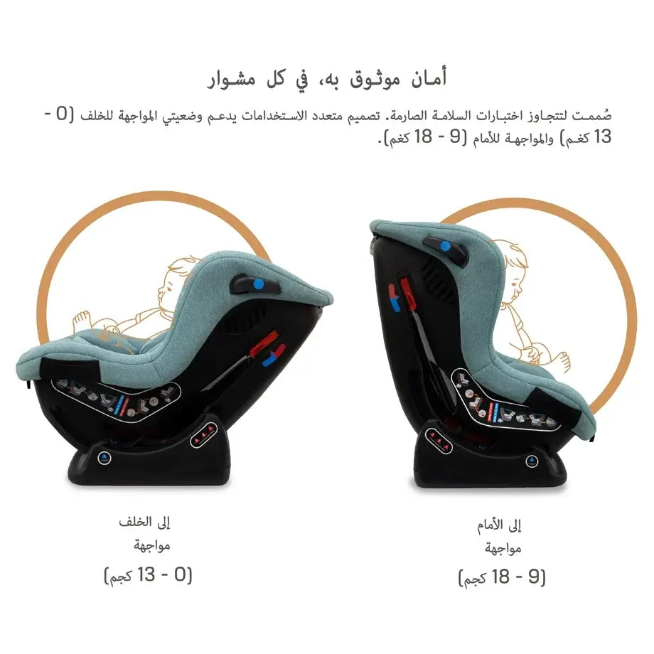 Neobreez NESTII 2-in-1 Convertible Baby Infant Car Seat – Green