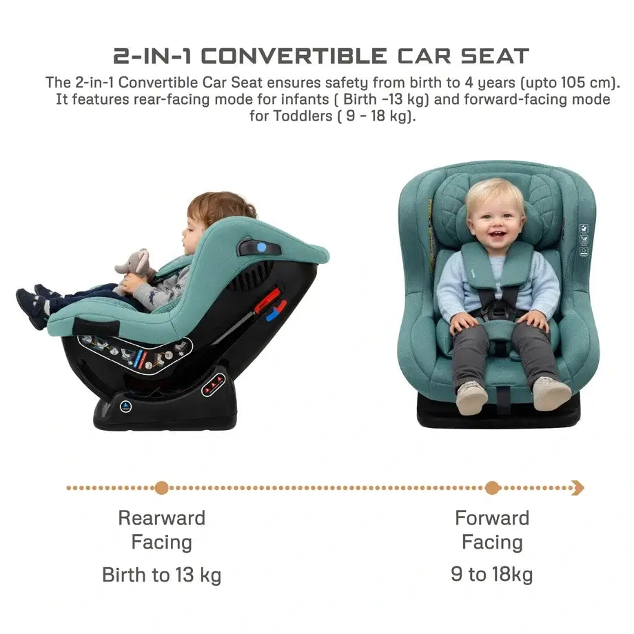 Neobreez NESTII 2-in-1 Convertible Baby Infant Car Seat – Green