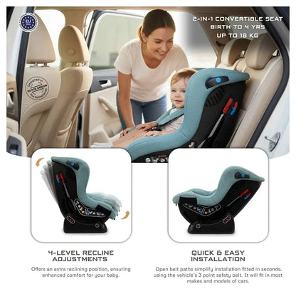 Neobreez NESTII 2-in-1 Convertible Baby Infant Car Seat – Green