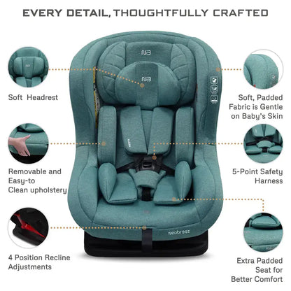 Neobreez NESTII 2-in-1 Convertible Baby Infant Car Seat – Green
