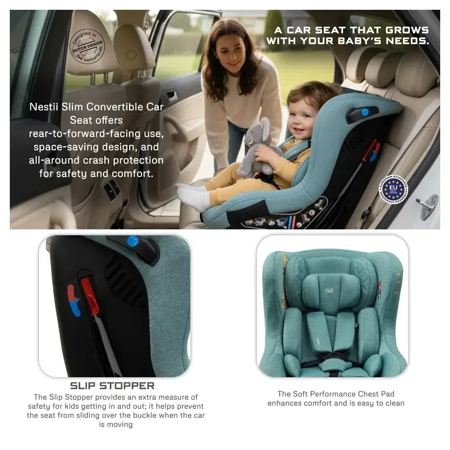Neobreez NESTII 2-in-1 Convertible Baby Infant Car Seat – Green