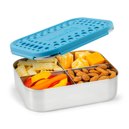 LunchBots 4 Compartment Stainless Steel Bento Lunch Box (Medium Quad)