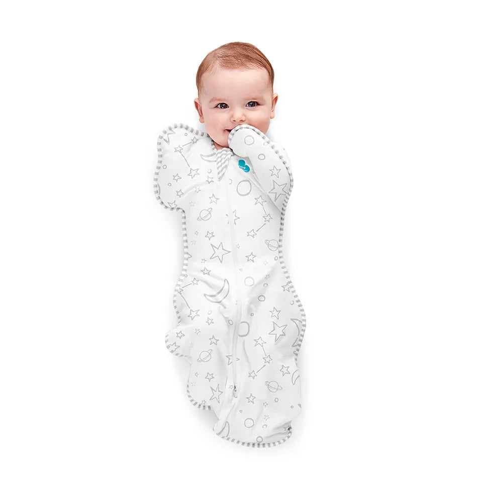 Love to Dream Swaddle Up من الخيزران – الأصلية بنقشة النجوم والقمر (لون كريمي)
