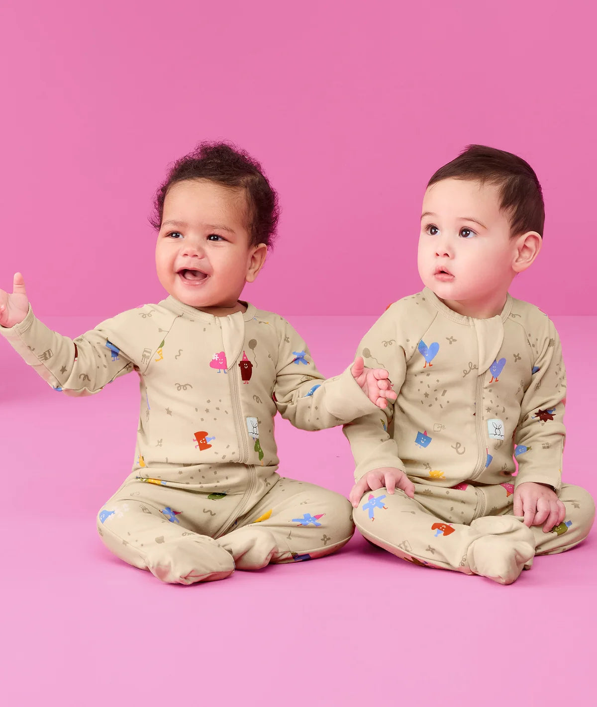 ErgoPouch Long Sleeve Layer, 0.2 Tog, Birthday Blobs,3-6 months).