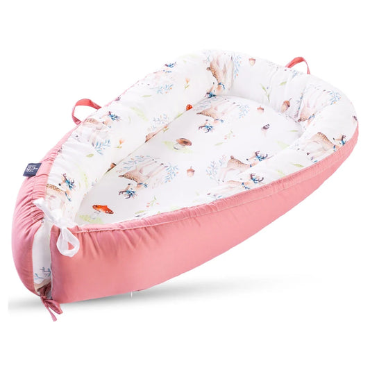 Little Story Soft Breathable Fiberfill Newborn Lounger Bed