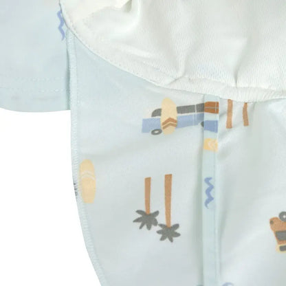 Lassig Baby SPF 80 Sun Protection Flap Hat (Camper Sea Foam)