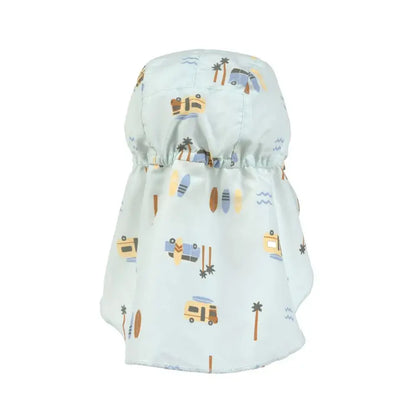 Lassig Baby SPF 80 Sun Protection Flap Hat (Camper Sea Foam)