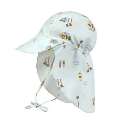 Lassig Baby SPF 80 Sun Protection Flap Hat (Camper Sea Foam)
