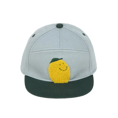 Lassig Boy’s Lemon Embroidered Skater Cap (Light Blue/Dark Green)